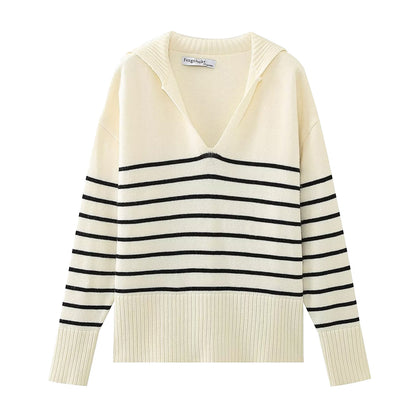 French Striped All Matching Sweater