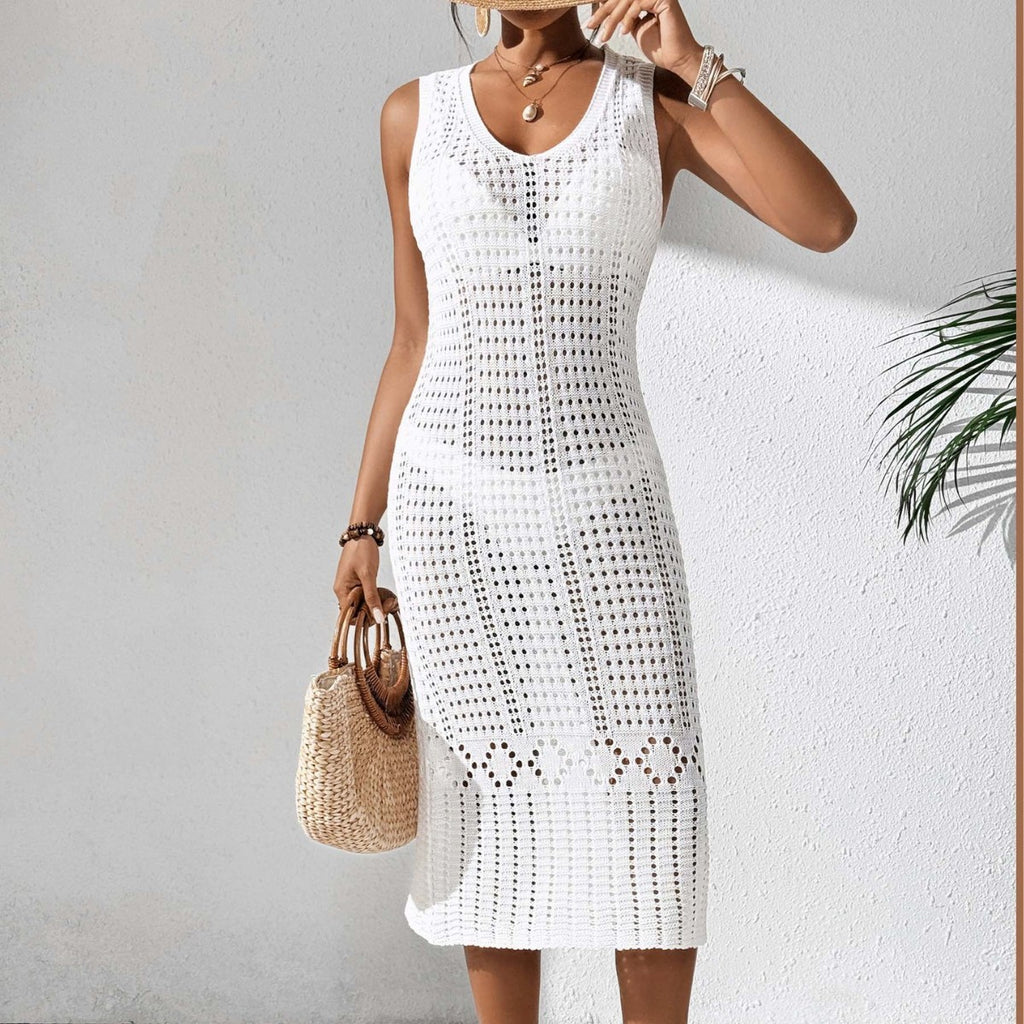 Mid Length Beach Cover Up Dress