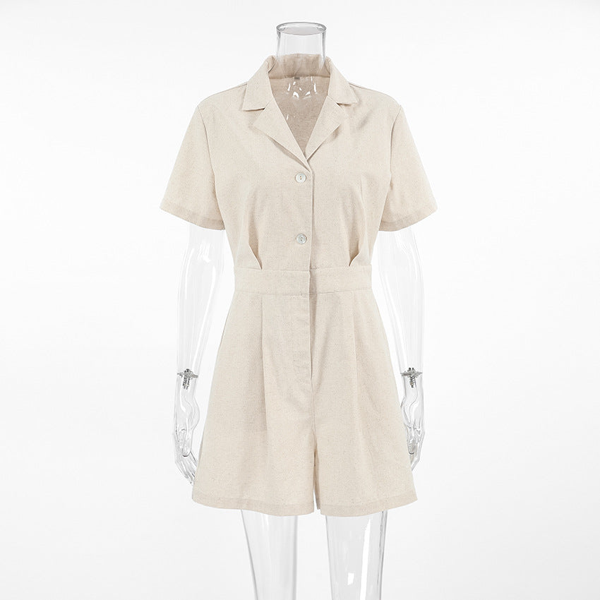 French Linen Romper