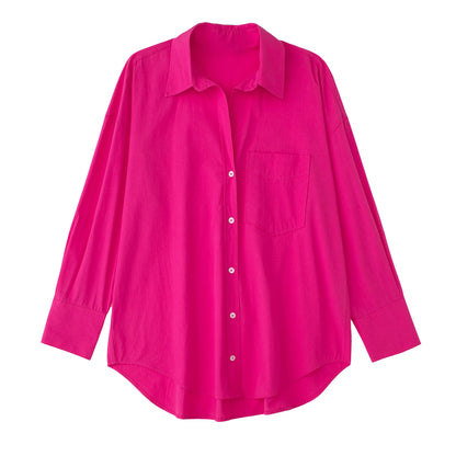 Multicolor Poplin Loose Shirt