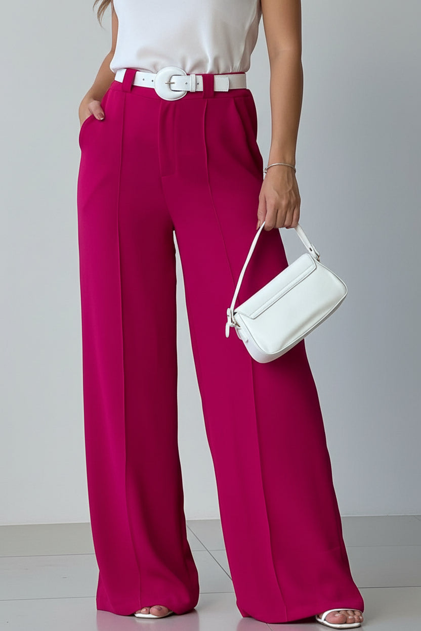 Spring Loose Pleated Wide Leg Pants