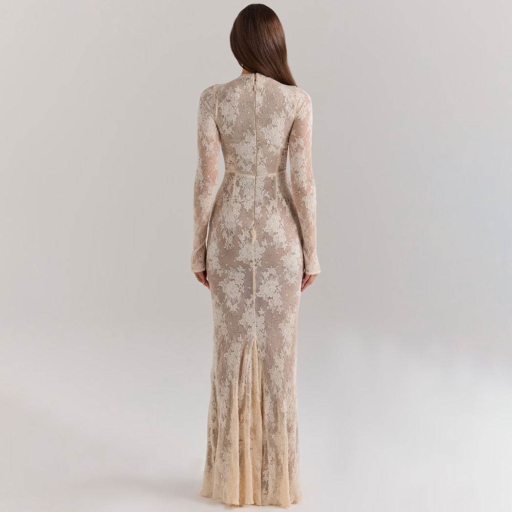 Long Sleeve Lace Sheath Dress