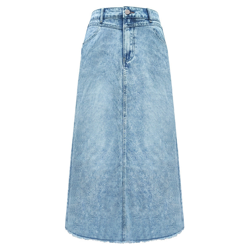 Minimalist A line Retro Denim Skirt