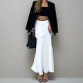 Satin Fishtail Skirt