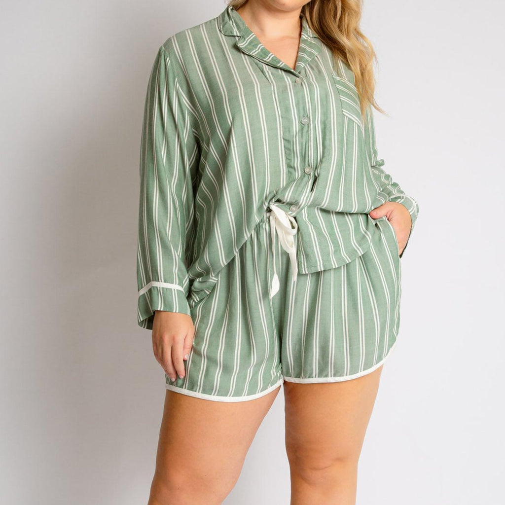 Green Loungewear Pajamas Set