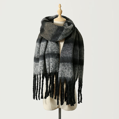 Mohair Striped Scarf