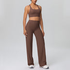 Cross Strap Bra & Straight Leg Active Pants