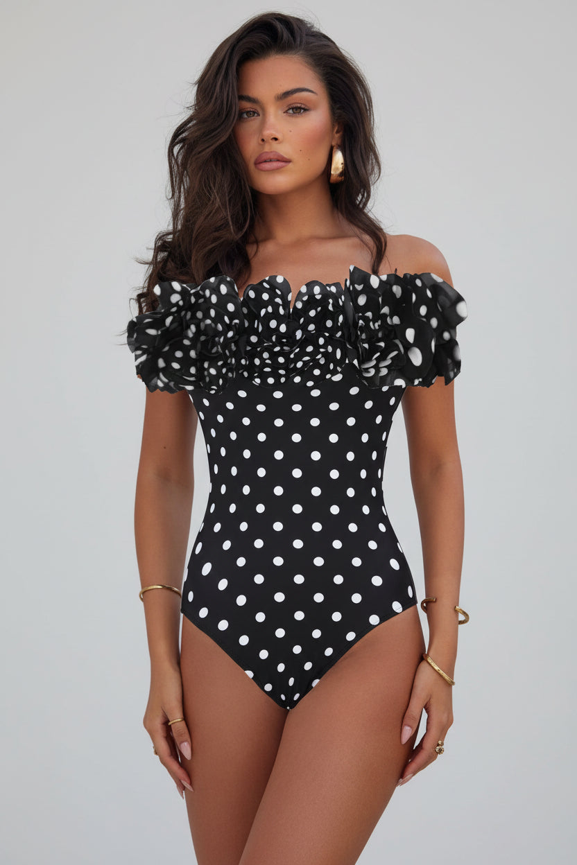 Polka Dot One Piece Swimsuit