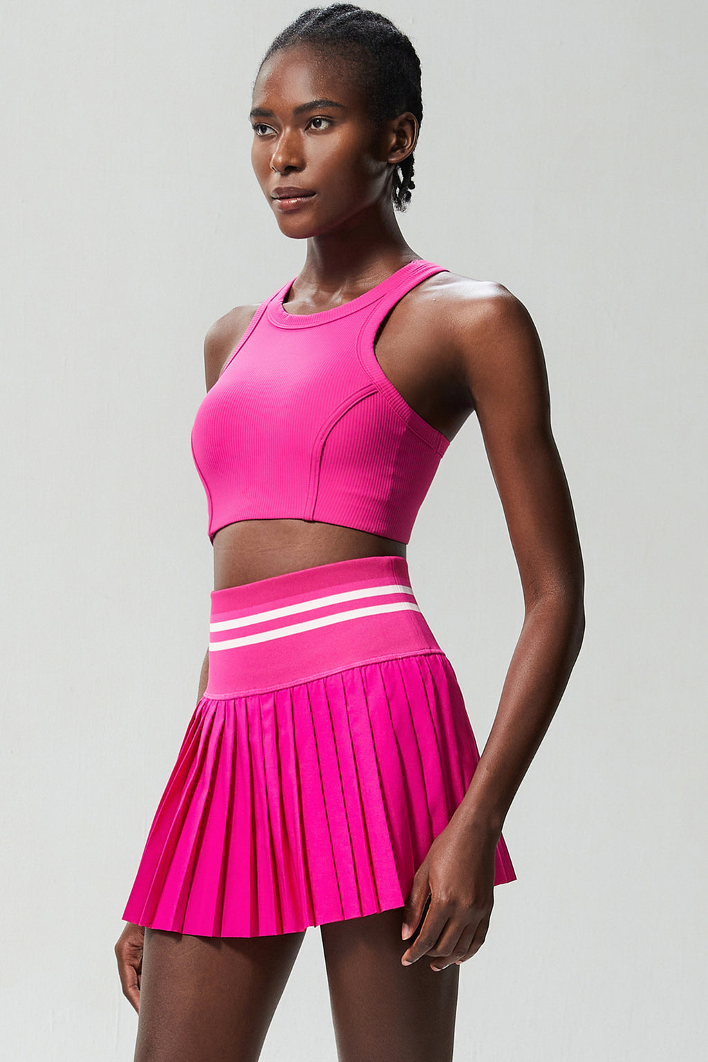 Sports Fitness Yoga Wear Women Anti Exposure Quick Drying Two Piece Set Badminton Tennis Clothing