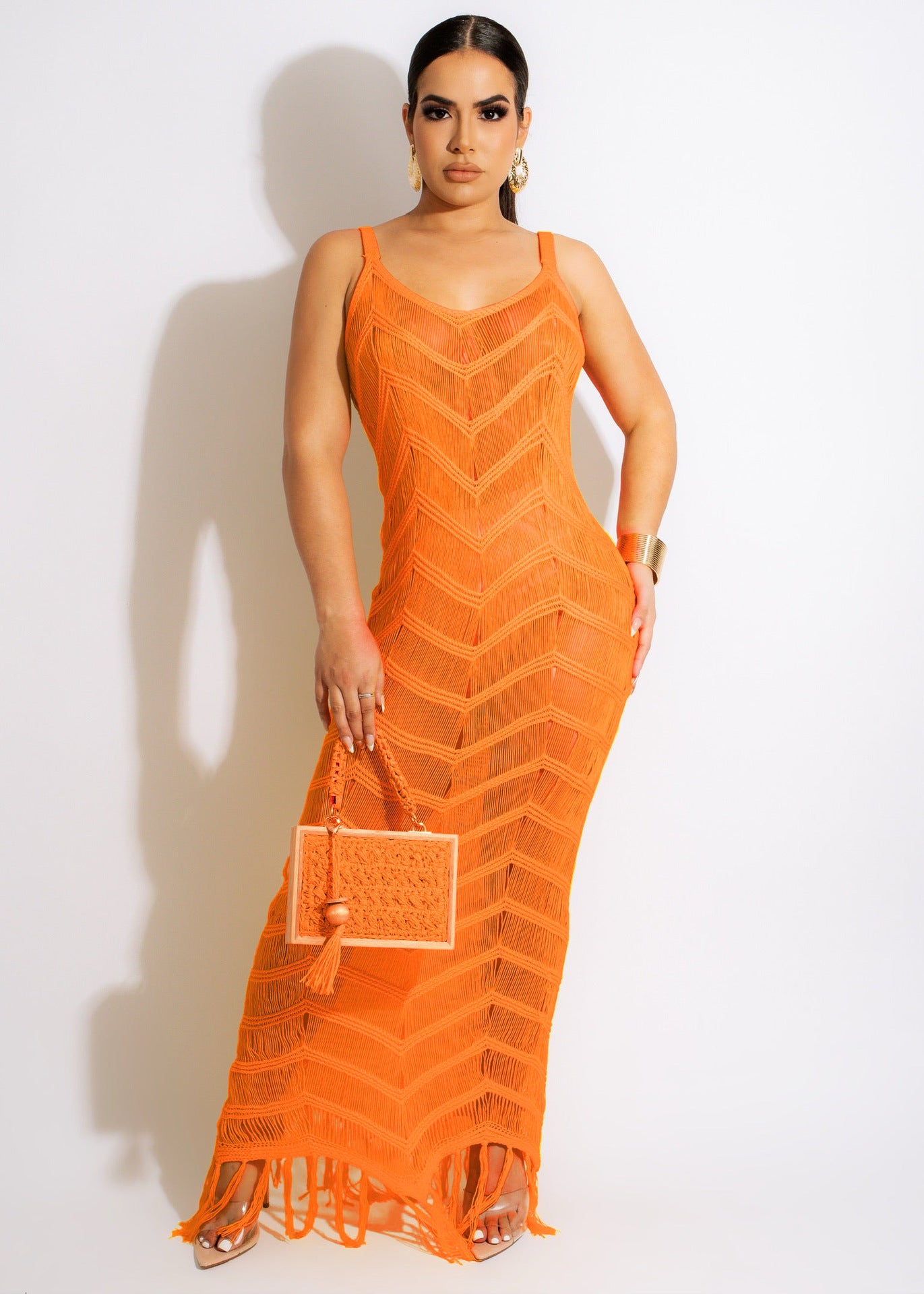 Knitted Tassel Beach Cover-up Dress