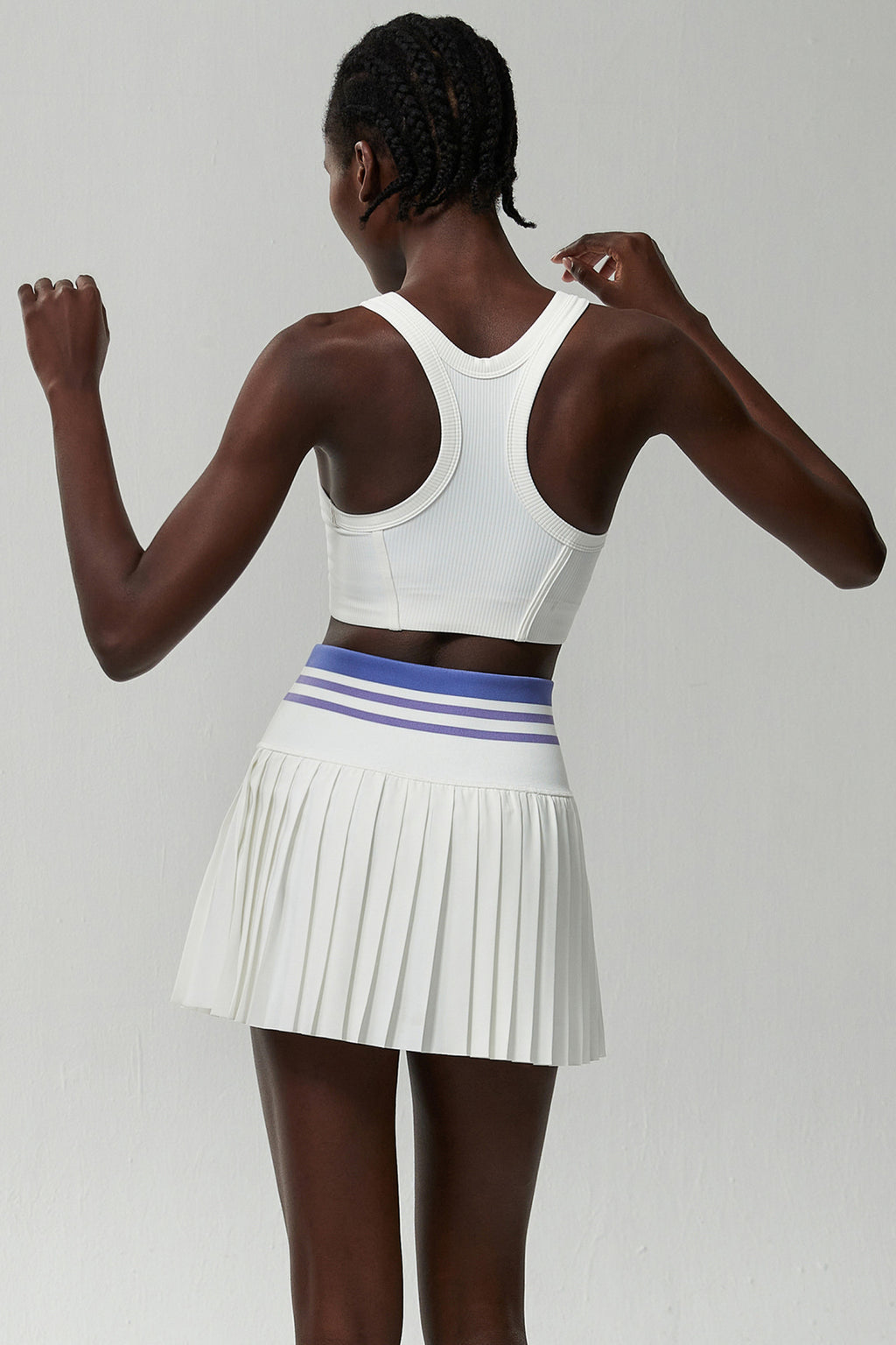 Sports Fitness Yoga Wear Women Anti Exposure Quick Drying Two Piece Set Badminton Tennis Clothing