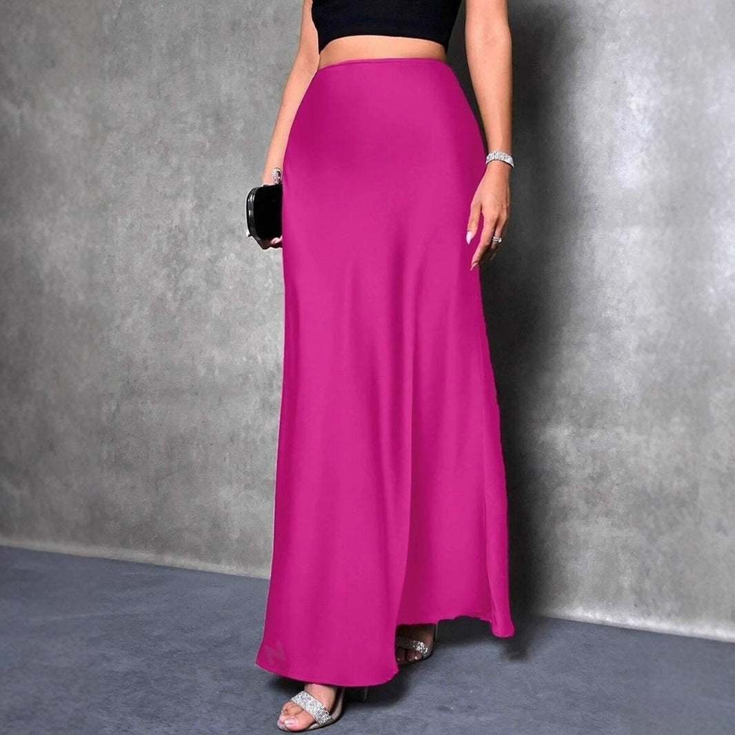 Satin A line Skirt