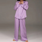 Heart Printing Two Piece Pajamas Set