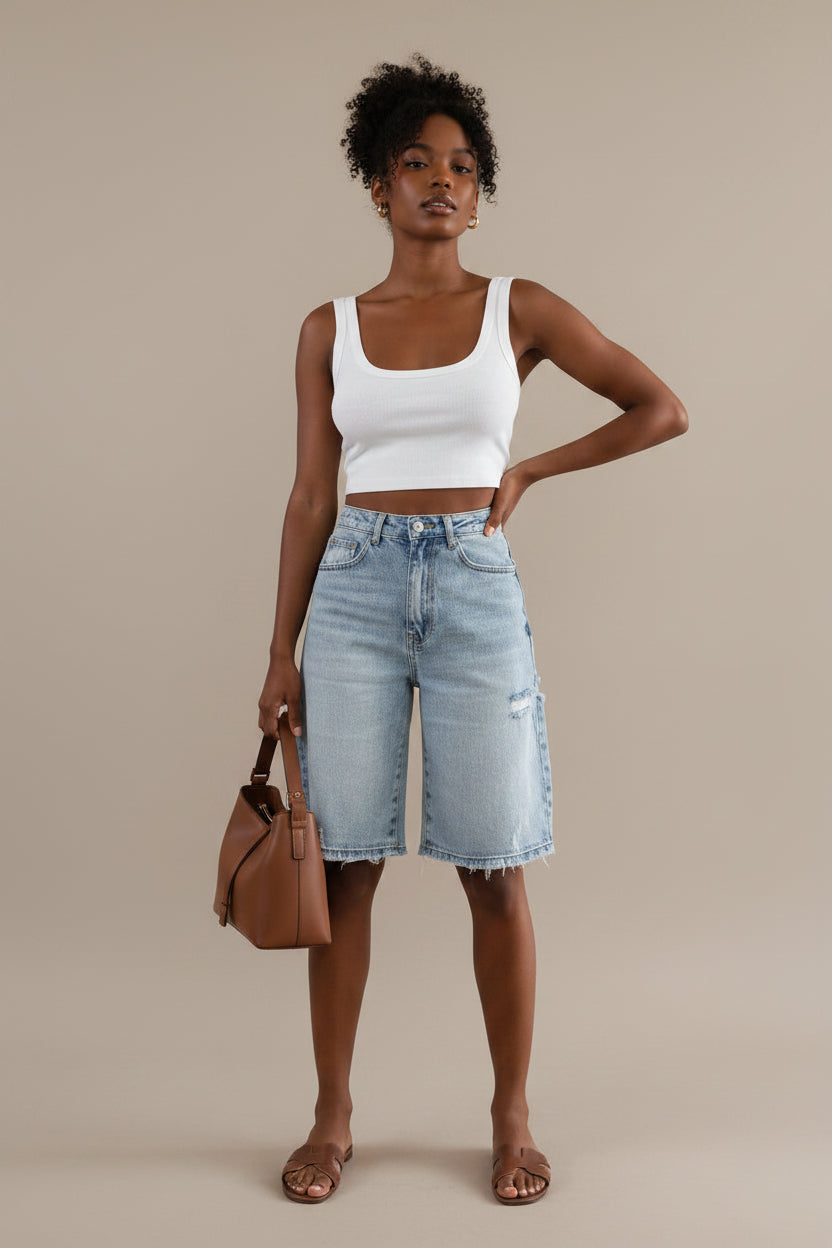 Urban Casual Denim Shorts