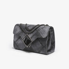 Gradient Rhombus Embossed Chain Messenger Bag