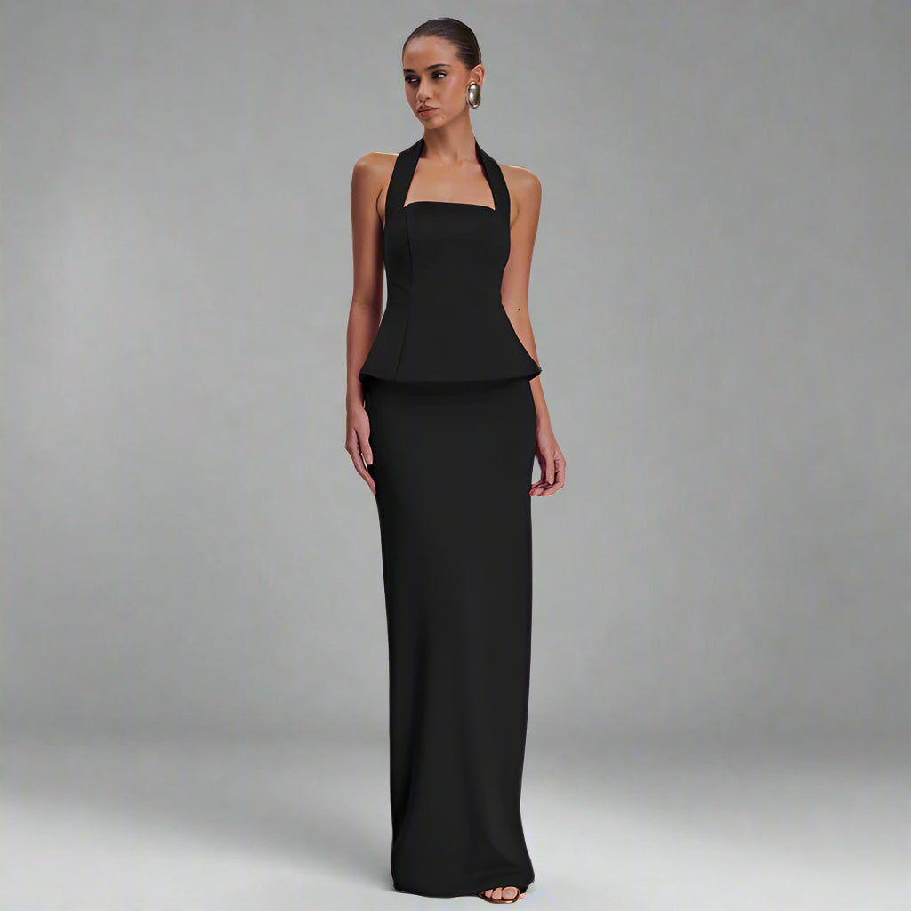 Halter Top Backless Maxi Dress
