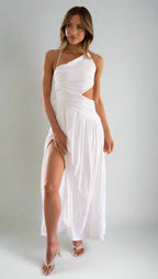 Backless Slit Hemline Maxi Dress