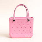 Everyday Medium EVA Tote – Blowing Bubbles | Waterproof, Lightweight, Baby Pink All-Purpose Bag