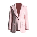 Notched Collar Spliced Pocket Blazers