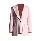Notched Collar Spliced Pocket Blazers