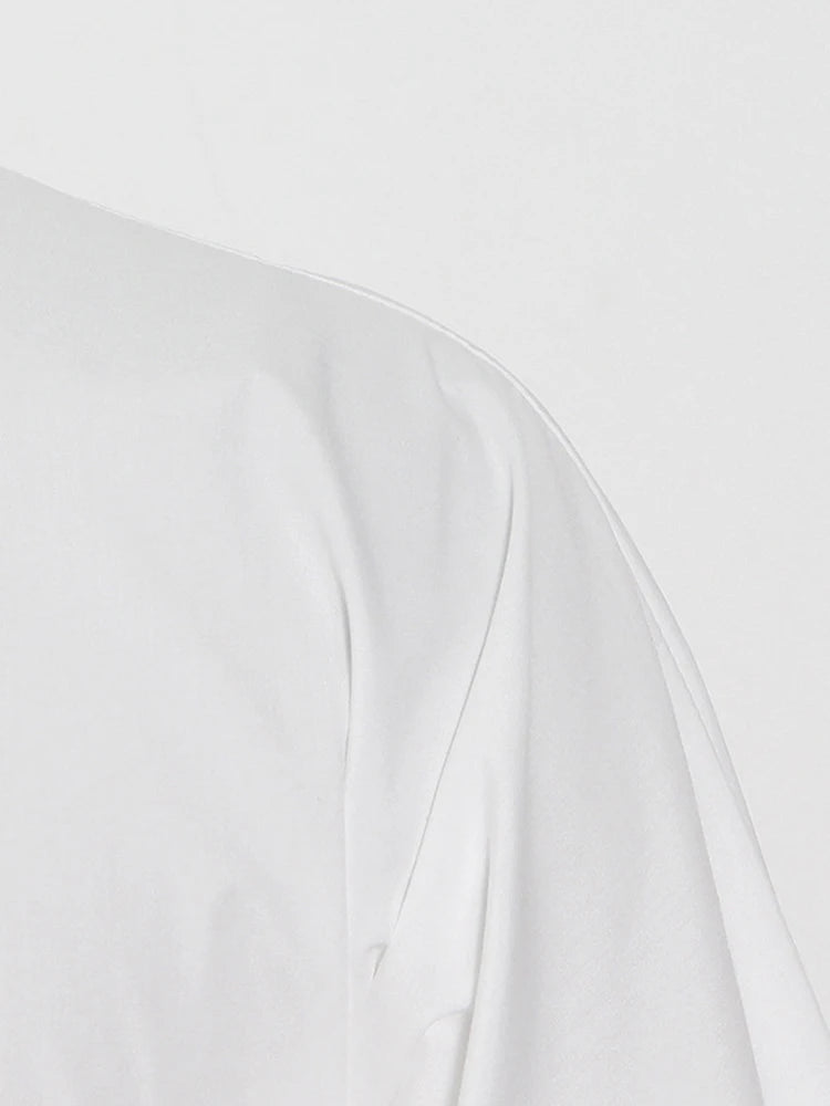 Tunic Spliced Ruffle Blouse