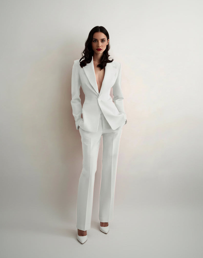 White Evening  Wedding Suit