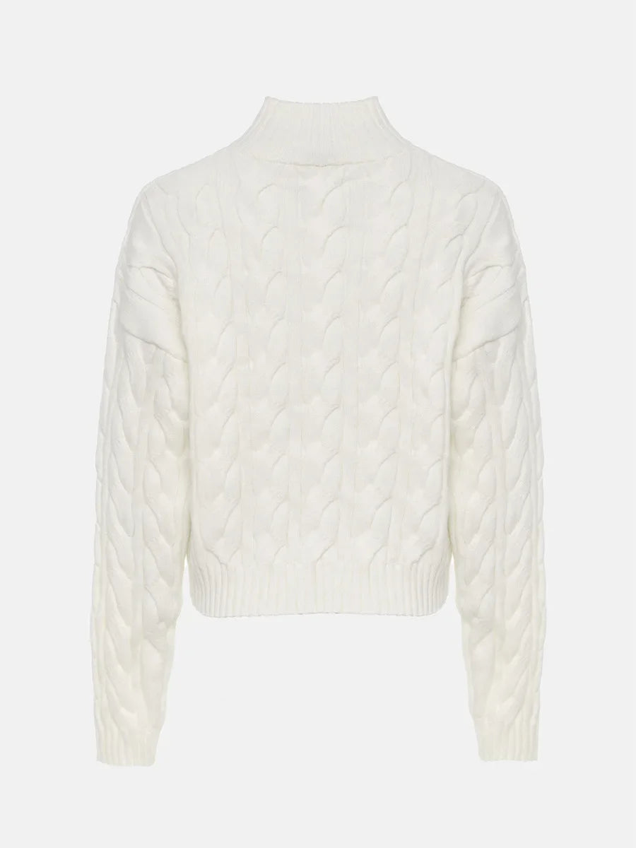 Bluebelle Cable Knit Turtleneck Sweater