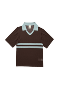 Araci Knit Polo Top in Cocoa Cream