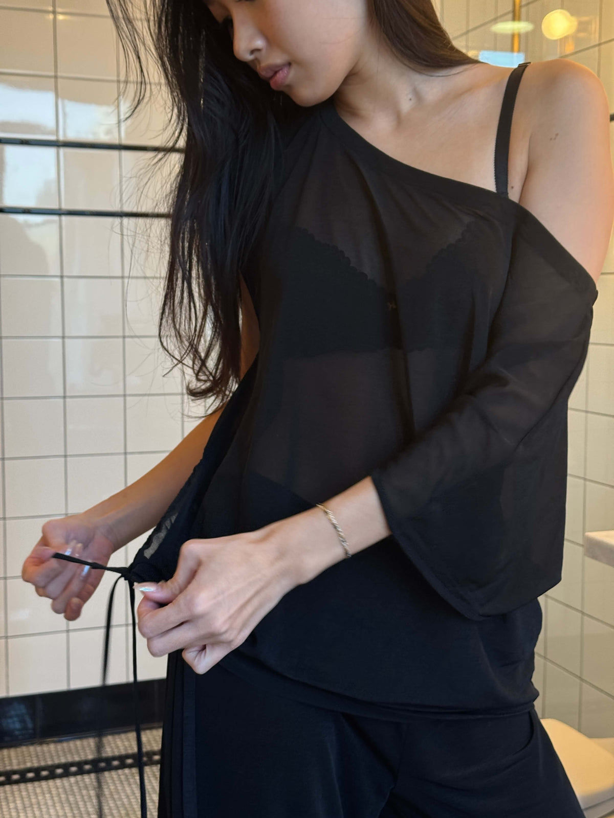 BRISA TOP IN BLACK