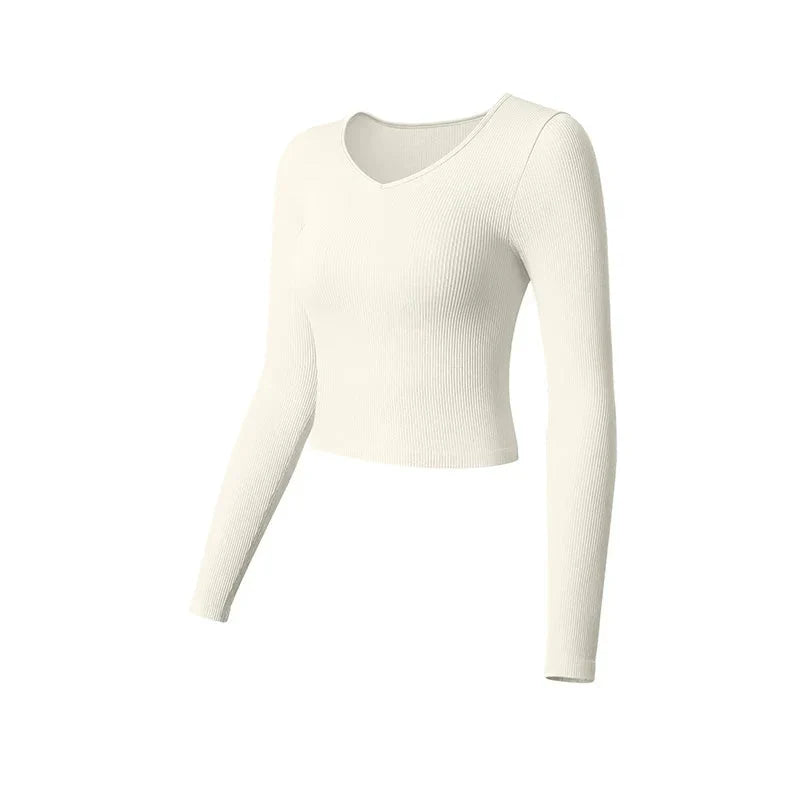 SculptFit Long Sleeve Yoga Crop Top