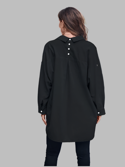 Long Sleeve Back Button Shirt