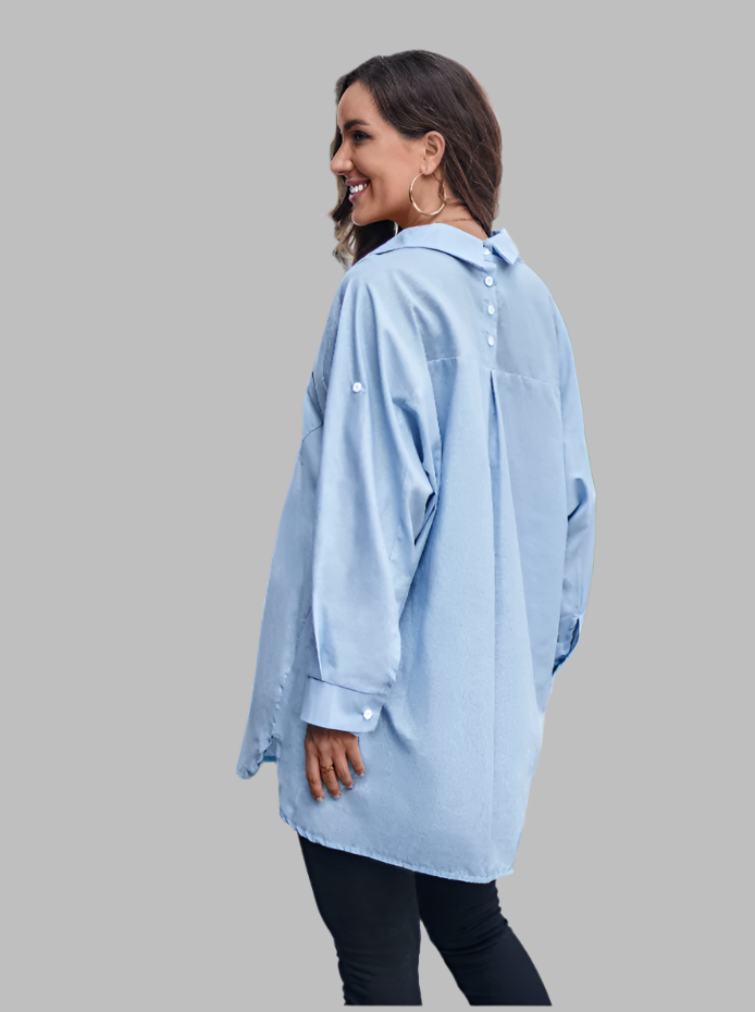 Long Sleeve Back Button Shirt