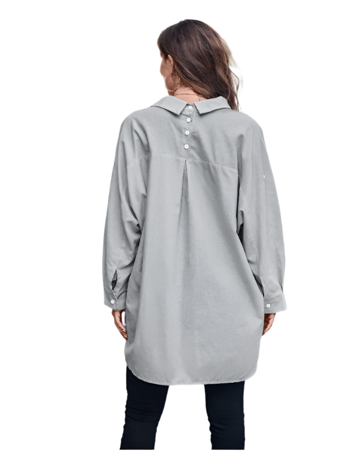 Long Sleeve Back Button Shirt