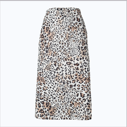 Long Leopard Print Skirt