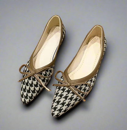 Casual Houndstooth Flats