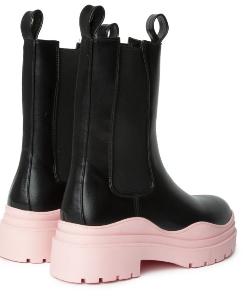 Ghosted Platform Pink Bottom Boots