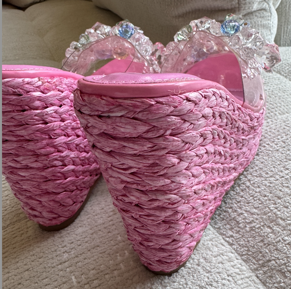 Pink Summer Wedge Heels