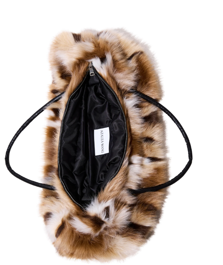 ROXANA-BROWNMULTI FAUX FUR HANDBAG