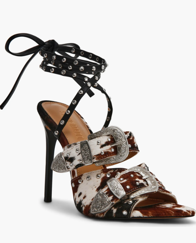 SADDLE EMBELLISHED ANKLE STRAP