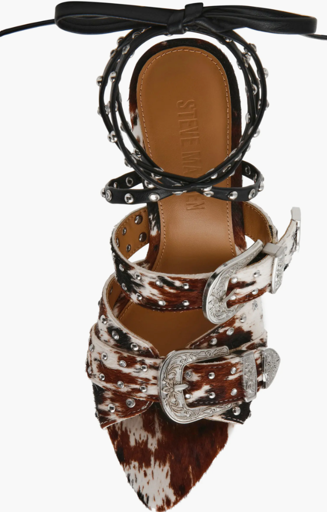 SADDLE EMBELLISHED ANKLE STRAP