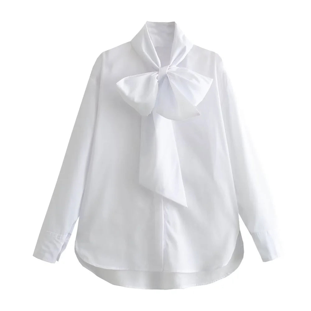 UNIZERA Fashion Bow Poplin Shirt