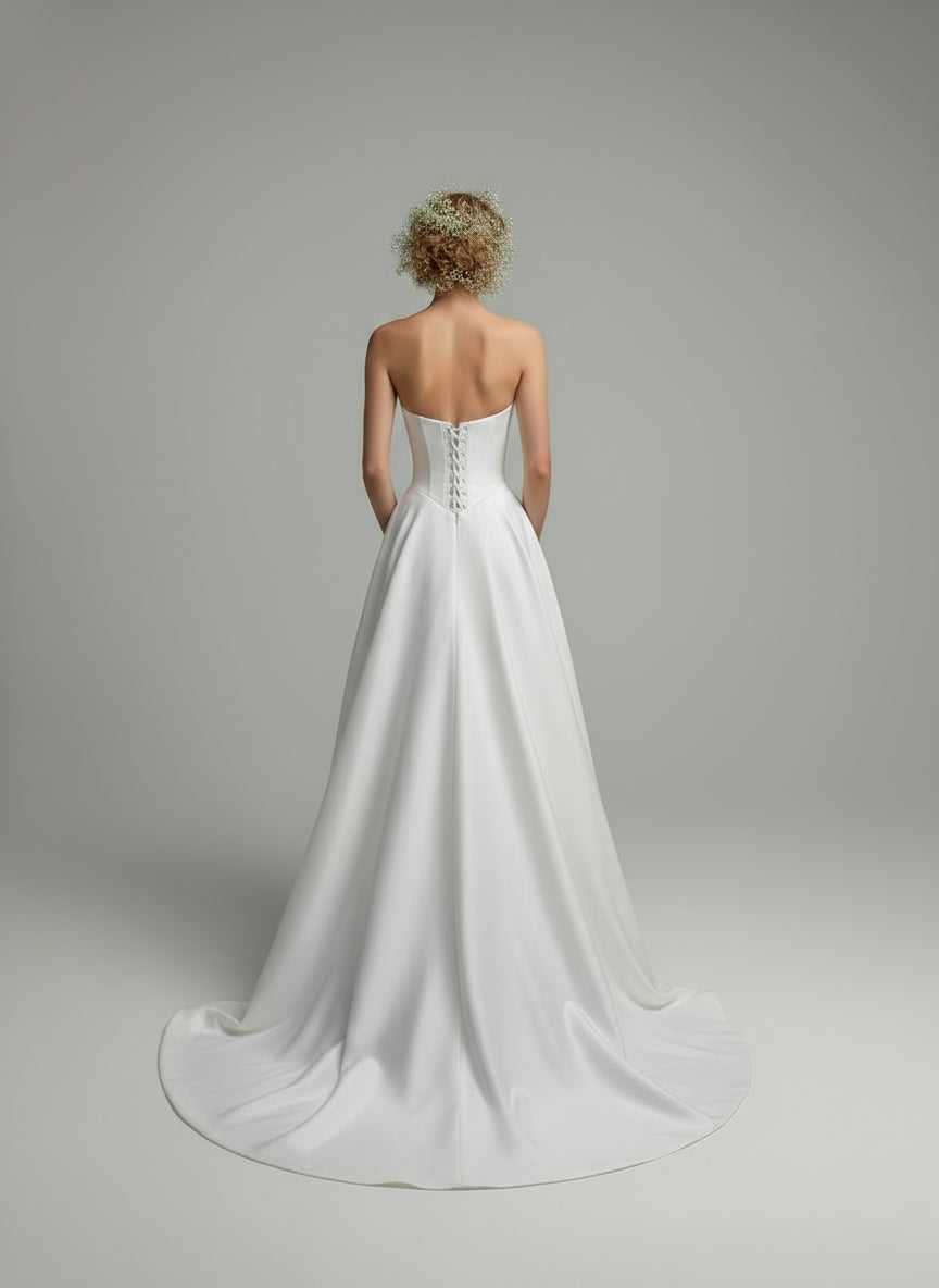Sweetheart Vestidos De Novia Backless Bridal Gown