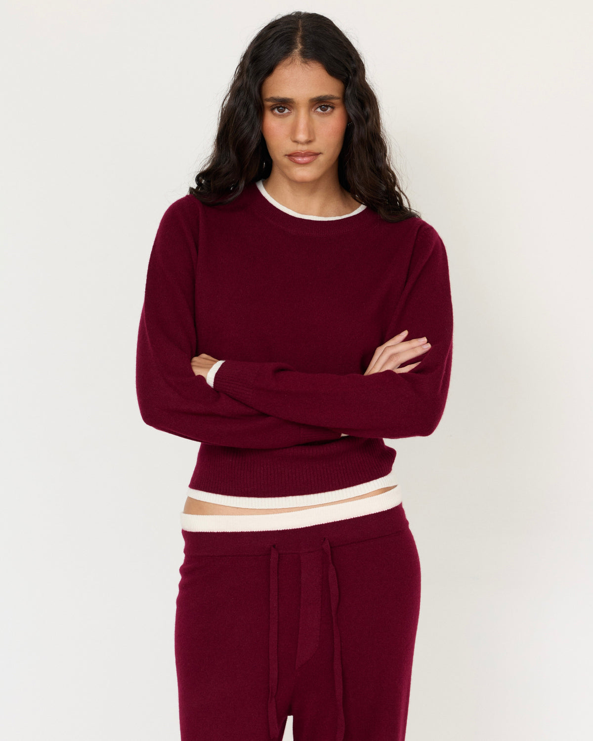 Tove Layered Cashmere Blend Crewneck