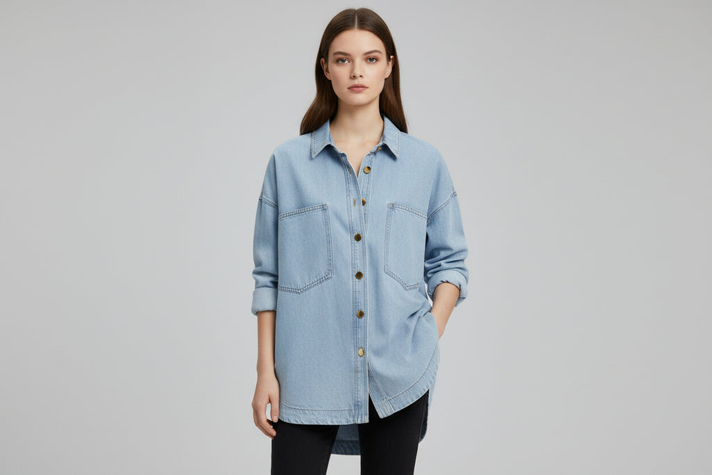 Long-sleeved Denim Shirt