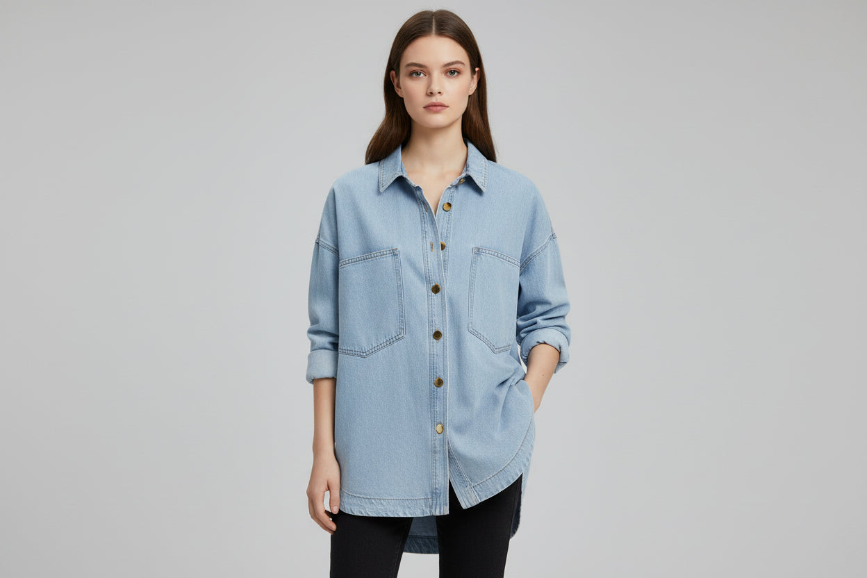 Long-sleeved Denim Shirt