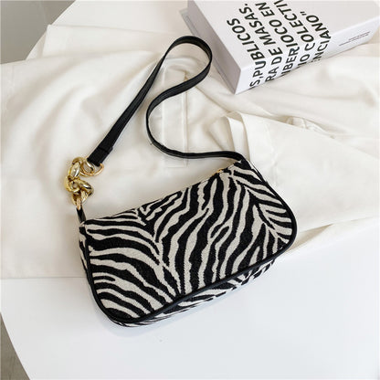 Zebra Print Canvas Bag