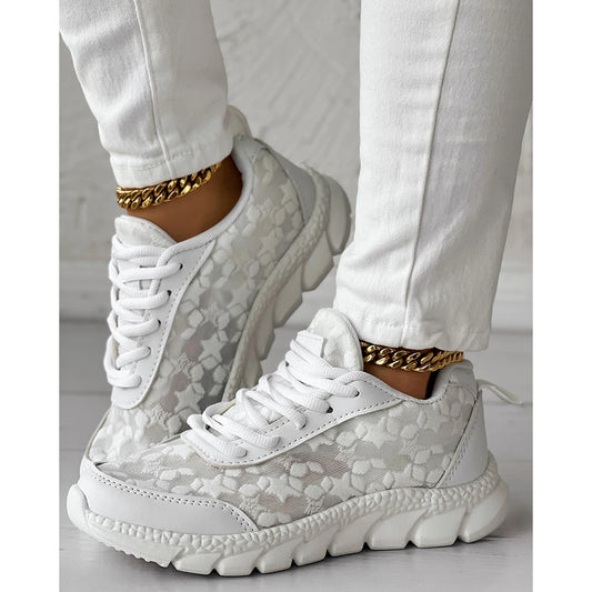 White Star Lace Sneakers