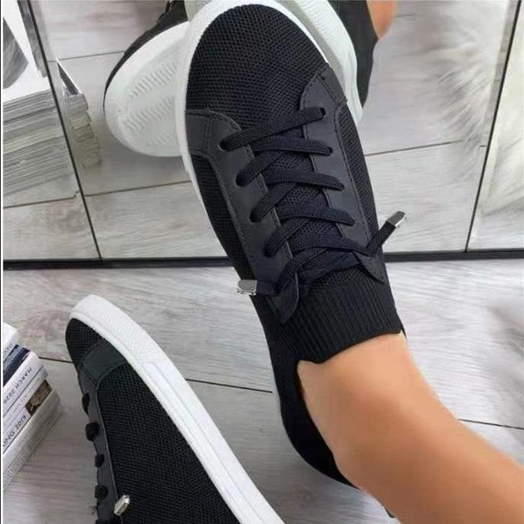 Flat Lace-Up Fly Sneakers