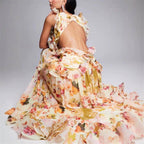 Fleur de Luxe High-Waist Bubble Dress