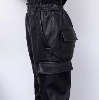 PU Leather Jumpsuit